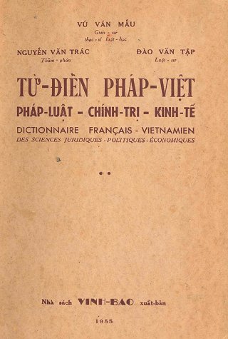 Tự Điển Pháp Việt Pháp Luật Chính Trị Kinh Tế 2